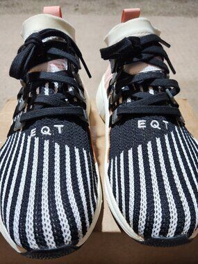 Adidas EQT Support Mid ADV Primeknit in 'Core Black / Trace Pink